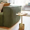 Mesa auxiliar redonda Adaluz de metal dorado Ø 37 cm en Amarillo - Mesas de arrimo, Uruguay | Kavehome, vista 2 de 5