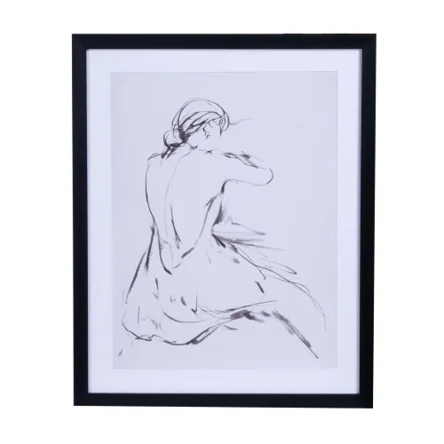 Cuadro 40x50cm Papel Blanco Muse I en Blanco - Decoración de pared, Uruguay | Divino