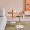 Set Watse de 2 mesas auxiliares chapa roble y metal pintado blanco mate - FSC Mix Credit en Multicolor - Mesas de arrimo, Uruguay | Kavehome, vista 2 de 6
