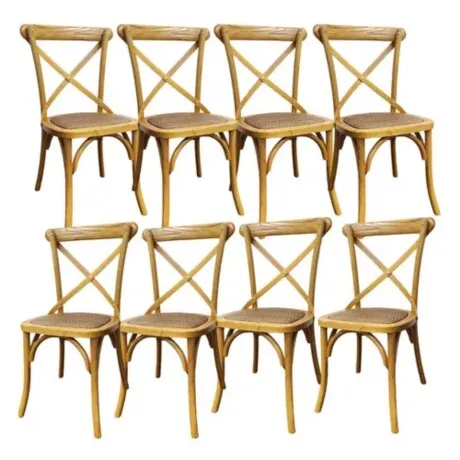 Promo 8 Sillas Vienesa en Madera natural - Sillas, Uruguay | La Cueva Muebles