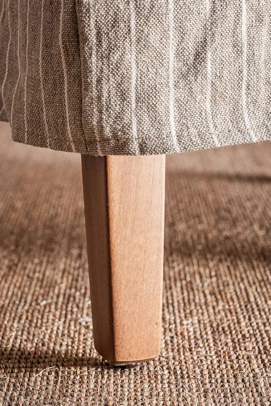 SILLA SOHO - LINO ALTO GRAMAJE RAYADO BEIGE - Butacas, banquetas y puffs, Uruguay | La Iberica, vista 4