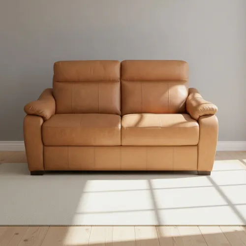 Sofa 2 Cuerpos Cuero-100-natural Marron Laurent Camel en Beige - Sillones y sofás, Uruguay | Divino