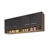 Mueble De Cocina Aereo Alto 4 Puertas 2 Estantes 100% Mdp en Negro - Escritorios y sillas de escritorio, Uruguay | Soy Hogar, vista 2