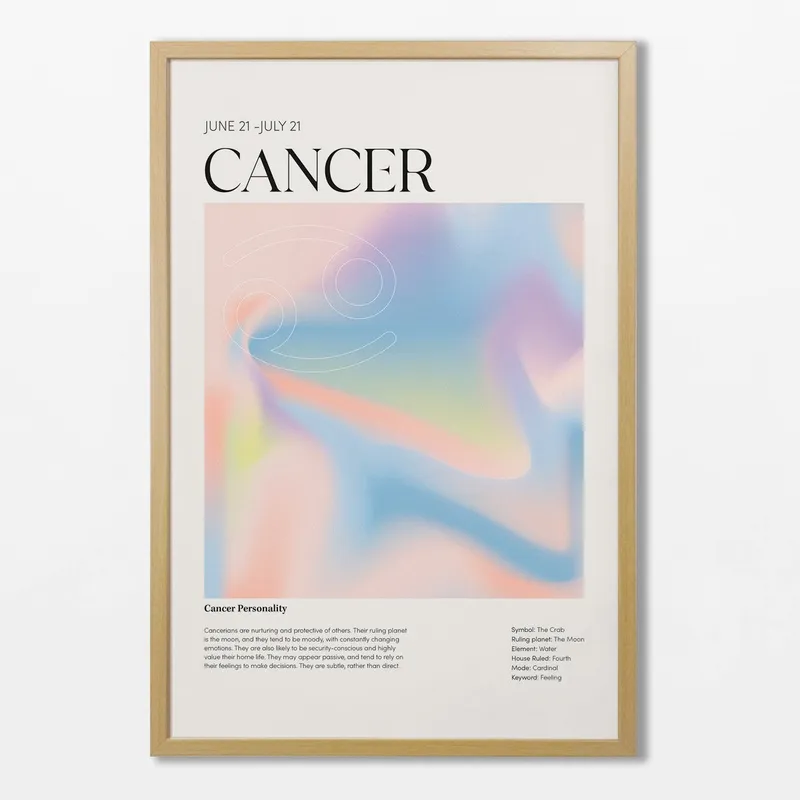 Signo Cancer en Multicolor - Láminas, Uruguay | La Cuadrería