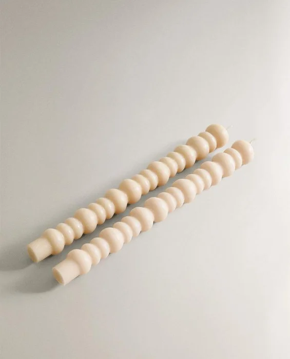 PACK VELAS DECORATIVAS ONDULADAS (PACK DE 2), Uruguay | Zara Home, vista 3