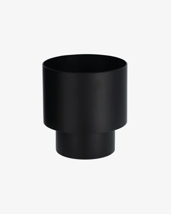 Macetero redondo Mash metal negro Ø 28 cm en Negro - Macetas, Uruguay | Kavehome