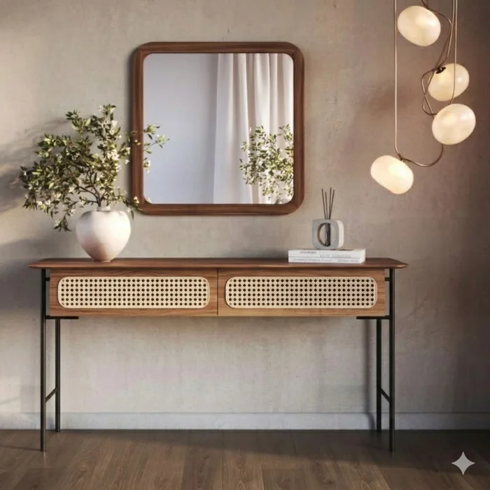 Recibidor Terra – Olmo en Olmo Material: MDF MDP y Metal - Aparadores y recibidores, Uruguay | Berna home, vista 2