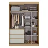 Ropero Armario Bagdá MDF 100% Premium Puertas Mixtas 2 Batientes y 1 Corrediza 3 Cajones y Espejo - Castaño Off White - Roperos y placares, Uruguay | Mulata, vista 7 de 9