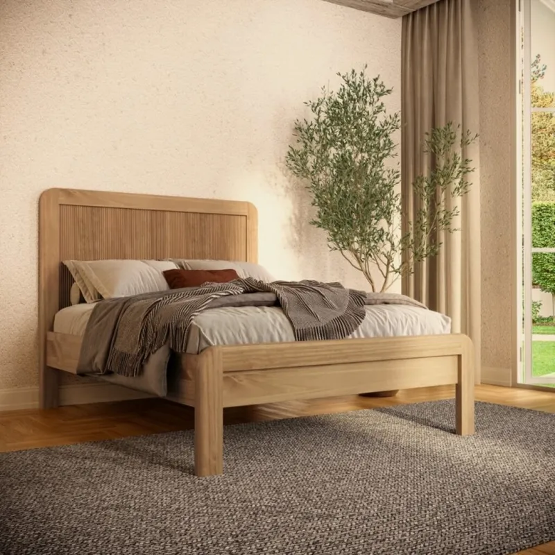 Cama 1.40 Nest Tauri en Madera natural - Dormitorio, Uruguay | Aihaus
