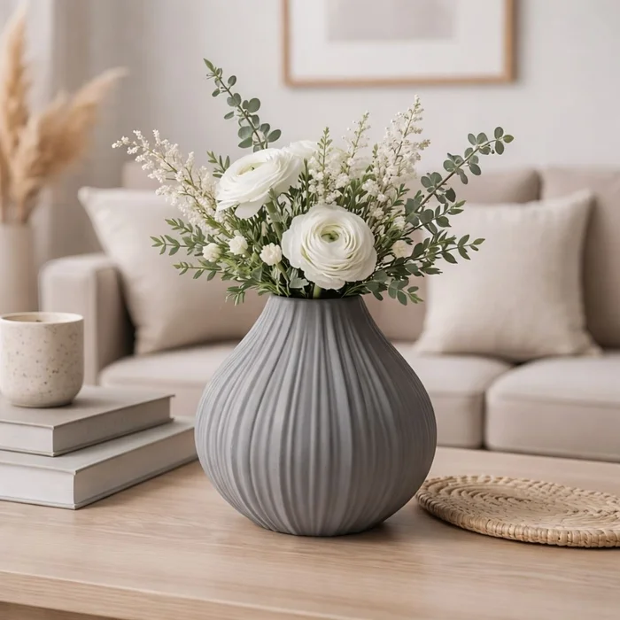 FLORERO PASTEL Gris en Gris - Decoración, Uruguay | Viasono