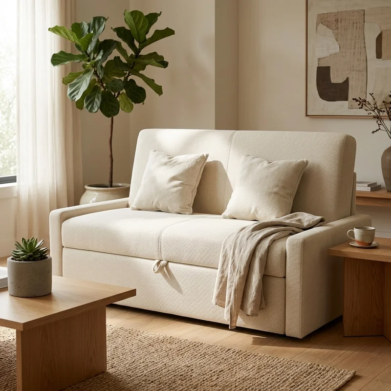 Sofá Cama Bender 2 Plazas en Beige - Sillones y sofás, Uruguay | Diseno Montevideo, vista 6