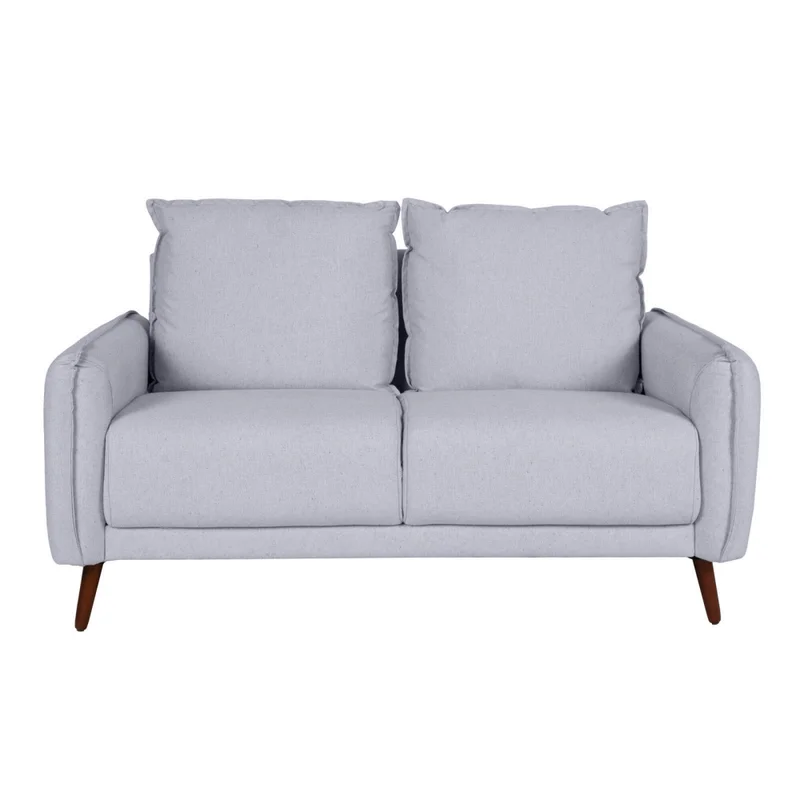 Sofá 2 Cuerpos Tela Gris Charlotte en Gris - Sillones y sofás, Uruguay | Divino, vista 3