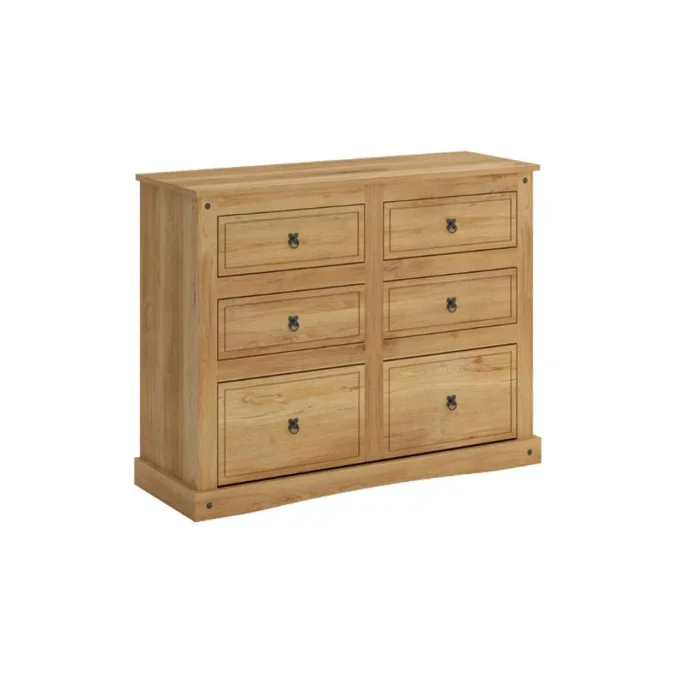 Comoda 6 Cajones Línea Monterrey - Natural en Madera natural - Cómodas, Uruguay | Ecowood, vista 2