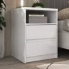 Mesa de Luz 2 Cajones SOUTH Plus - Blanco en Blanco - Mesas de luz, Uruguay | Rústico Hogar, vista 2 de 5