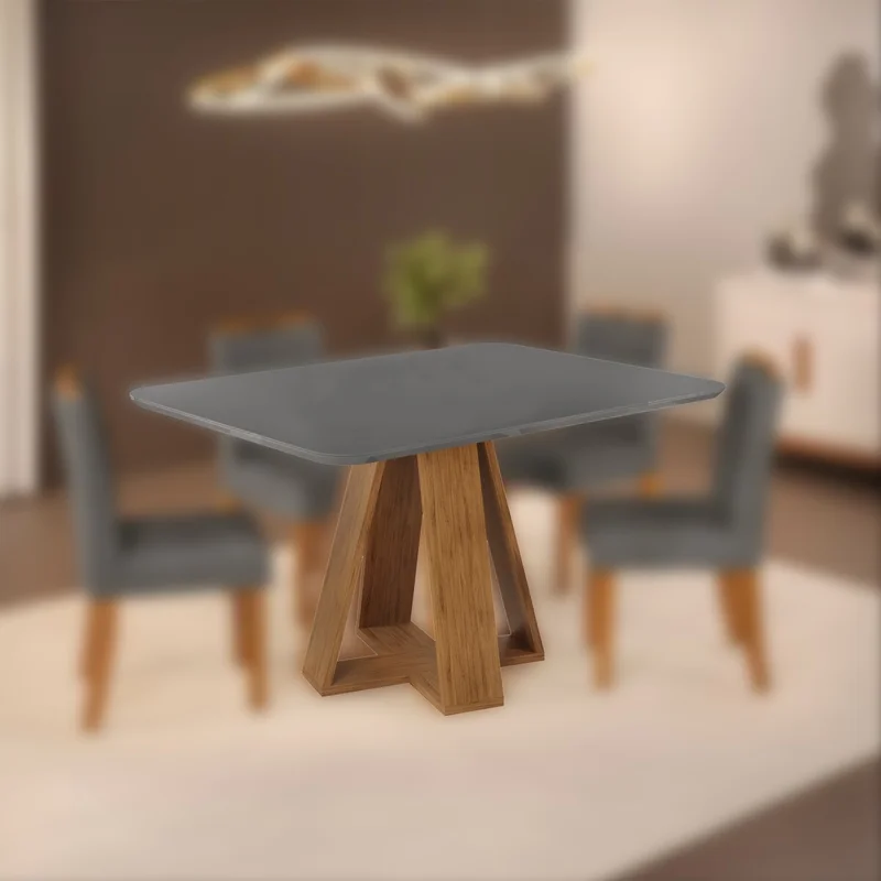 Mesa de Comedor 120 - Linea Celeste Milan - Gris en Gris - Mesas de comedor, Uruguay | Rústico Hogar, vista 3