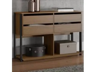 Comoda Aparador 4 Cajones Carvalho Cinza en Madera natural - Comedor, Uruguay | Que Sal Muebleria, vista 2