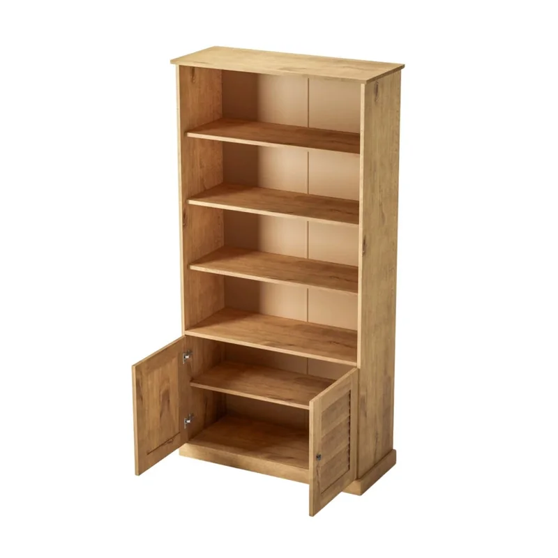 Estantería Biblioteca - 2 Puertas - Línea Oslo - Natural en Madera natural - Bibliotecas, Uruguay | Ecowood, vista 3