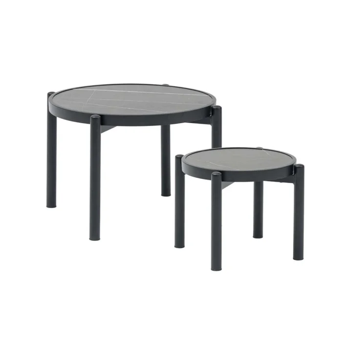 Mesas Centrales Nido Aluminio Negro Everest en Negro - Muebles para el exterior, Uruguay | Divino, vista 2