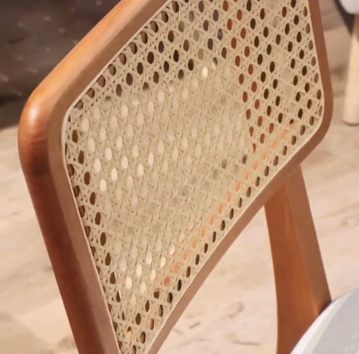 Silla de Comedor Classic Ratan - Línea Nevada - Lino Natural en Madera natural - Sillas, Uruguay | Ecowood, vista 3