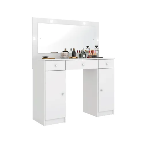 Tocador Con Espejo Luz Para Maquillaje Dormitorio Cajonera - Sillas, Uruguay | Soy Hogar