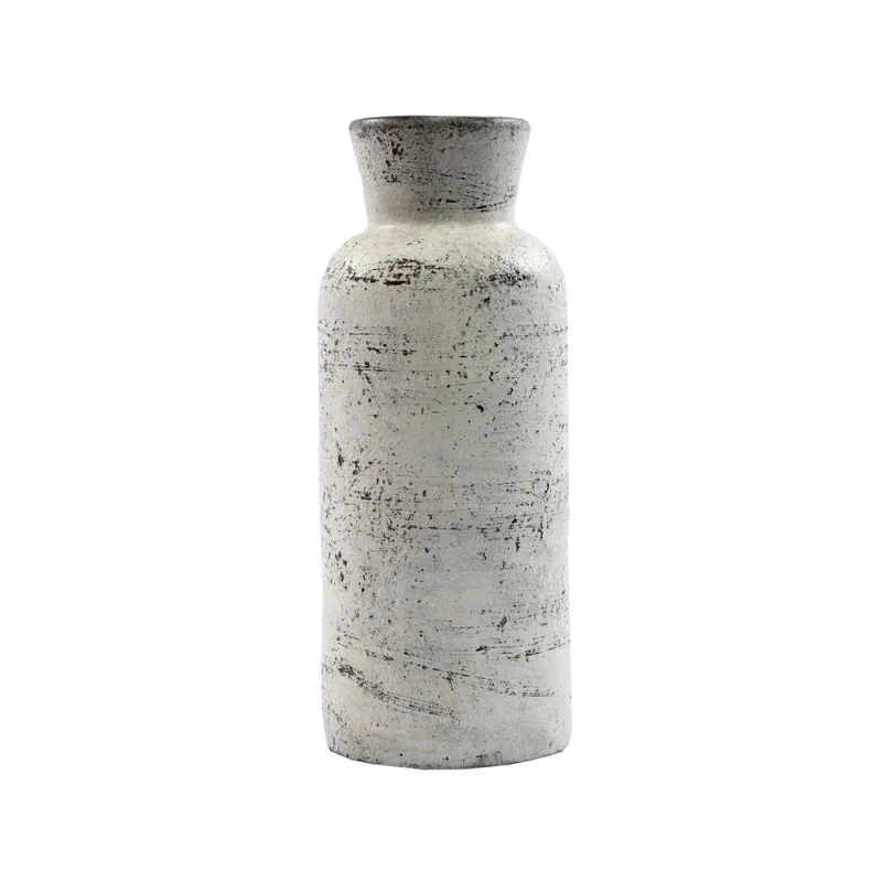 Jarrón Decorativo Small Terracota Blanco Zar en Blanco - Jarrones, Uruguay | Divino
