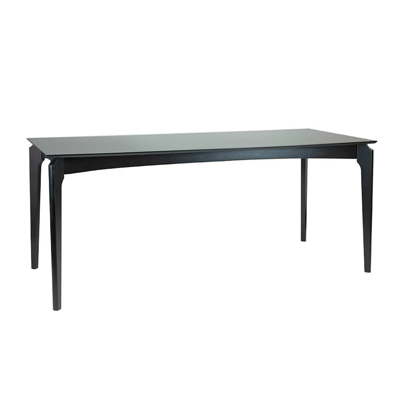 MESA COMEDOR CANELA MADERA NEGRA 180X90X76H en Negro - Mesas de comedor, Uruguay | Vinibel