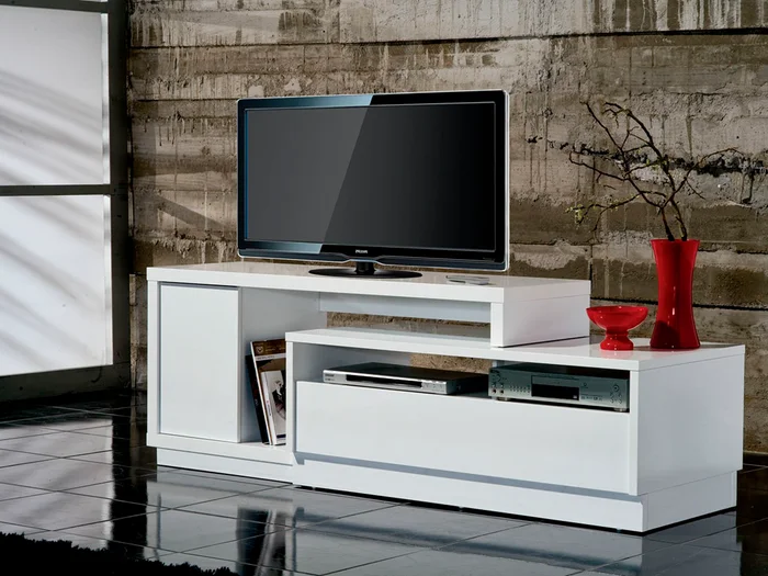 Rack extensible Hades en Blanco - Muebles para TV, Uruguay | Arquetipo, vista 2