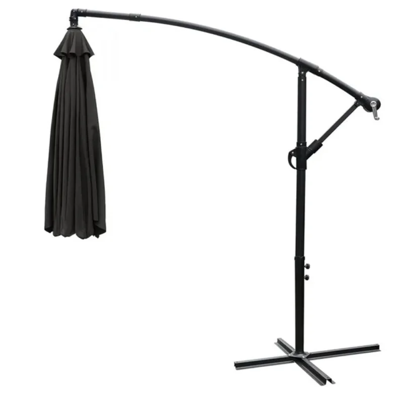 Sombrilla retractil Gris Oscuro en Gris - Muebles para el exterior, Uruguay | La Cueva Muebles, vista 3