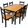 JUEGO DE COMEDOR MADERA 6 SILLAS JC2025 NEGRO - Mesas de comedor, Uruguay | Alfa Ventas, vista 1 de 3