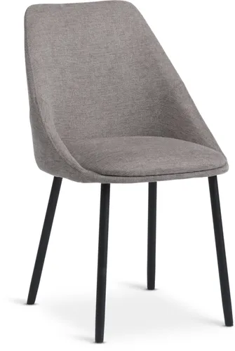 Silla de comedor VELLEV tela arena/negro en Gris - Sillas, Uruguay | JYSK
