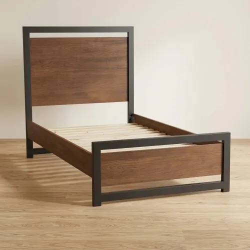 Cama 1 1/2 Plaza Madera Marron Willow en Marrón - Dormitorio, Uruguay | Divino