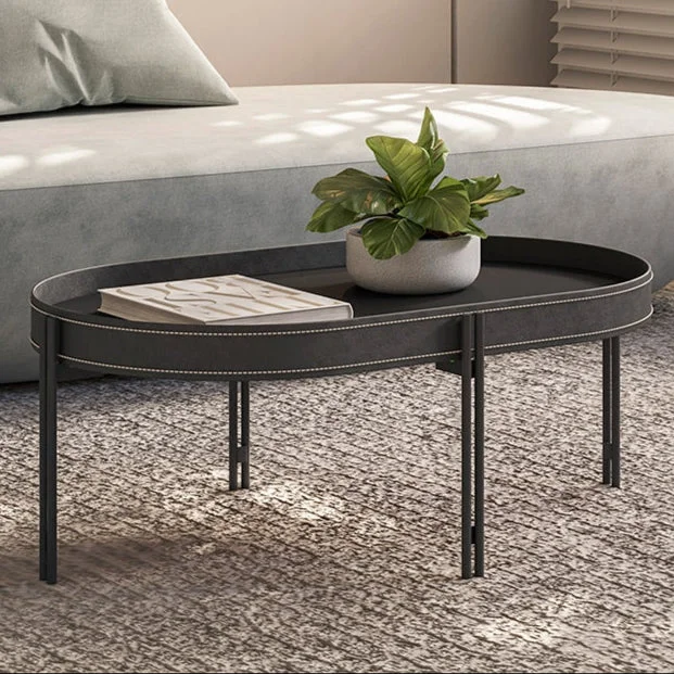 Mesa Ratona Monaco 93cm Cuero/MDF en Marrón - Mesas de living, Uruguay | Balton, vista 10