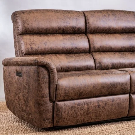 Sillón Reclinable 3 Cuerpos Benson Choco - Chocolate en Marrón - Sillones y sofás, Uruguay | Aihaus, vista 2