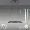 Colgante led anillo motorizado 44w 70cm a control remoto con varias funciones, Gris grafito en Gris - Lámparas colgantes, Uruguay | Iluminica, vista 2 de 5