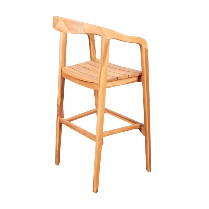 Silla Bar Ext Madera Natural-beige Funny en Madera natural - Muebles para el exterior, Uruguay | Divino, vista 3