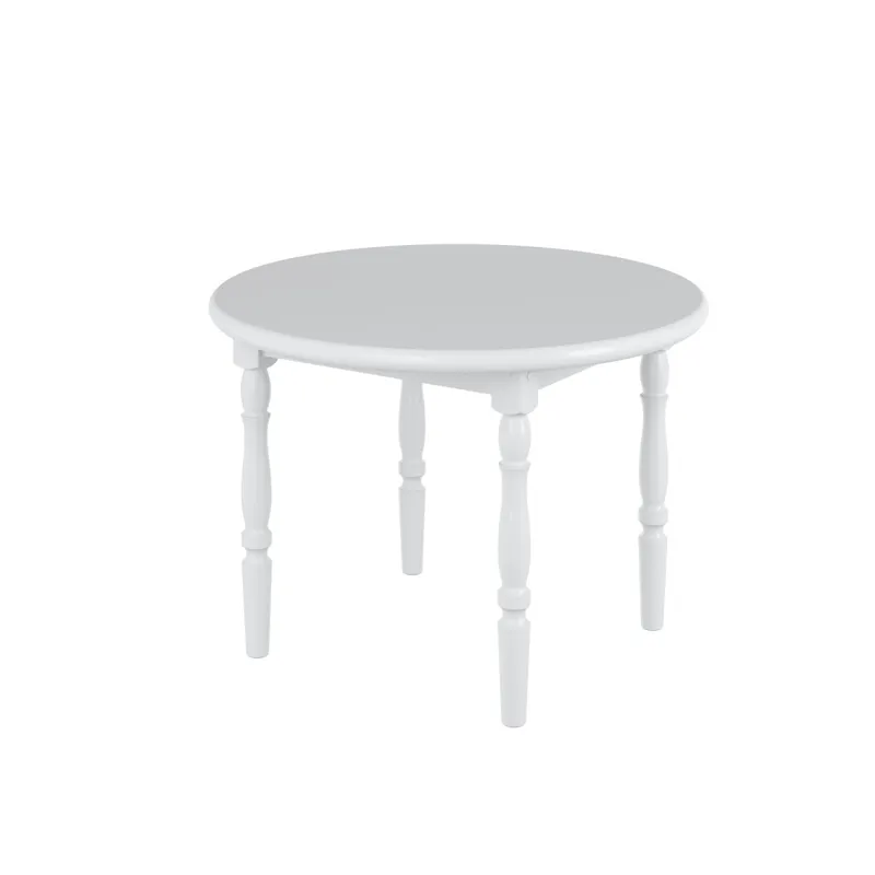 Mesa redonda 105x76 Linea Parma - Blanco en Blanco - Mesas de comedor, Uruguay | La Cueva Muebles