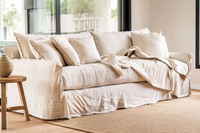 SILLON ALMA XL LINO CRUDO - 2.80 MTS en Blanco - Sillones y sofás, Uruguay | La Iberica, vista 11