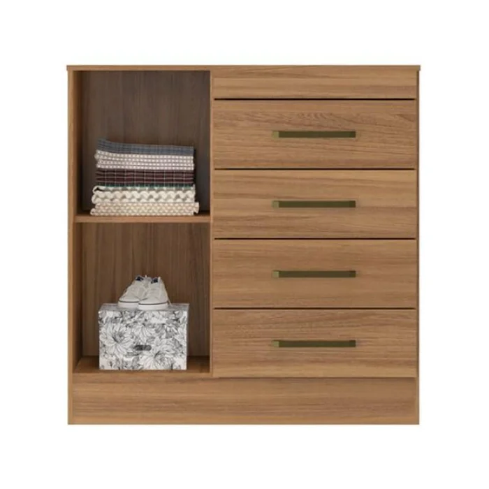 Comodas Cajoneras 4 Cajones Living Dormitorio Montevideo en Madera natural - Cómodas, Uruguay | Lais Muebles, vista 3