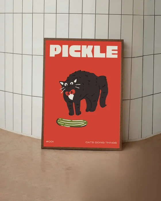 Cat - Pickle en Rojo - Láminas, Uruguay | La Cuadrería, vista 2