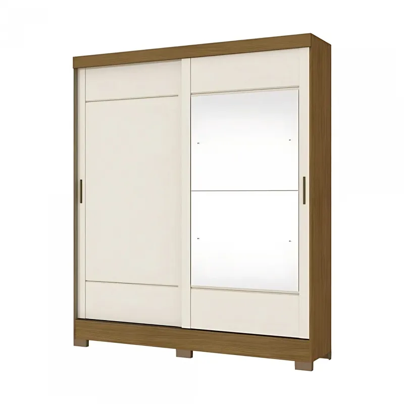 Ropero 2 Puertas B74 - Natural y beige en Multicolor - Roperos y placares, Uruguay | Rústico Hogar