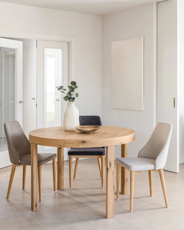 Silla Rosie de chenilla y patas de madera maciza de fresno con acabado natural - marrón en Marrón, Natural - Sillas, Uruguay | Kavehome, vista 3
