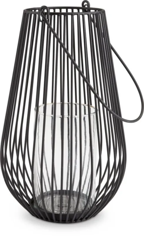 Farol MELIAS Ø21xH34cm negro en Negro - Velas y Portavelas, Uruguay | JYSK