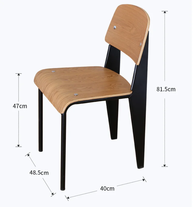 Silla Standard - Madera Natural y Hierro Negro en Madera natural - Sillas, Uruguay | Berna Home, vista 6