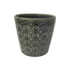 MACETA CERAMICA 14X14X13CM CIRCULOS C/RELIEVE VERD en Verde - Macetas, Uruguay | Koz, vista 1 de 2