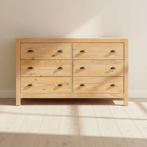 Cómoda Cajonera Madera Natural-beige Montauk en Madera natural - Cómodas, Uruguay | Divino