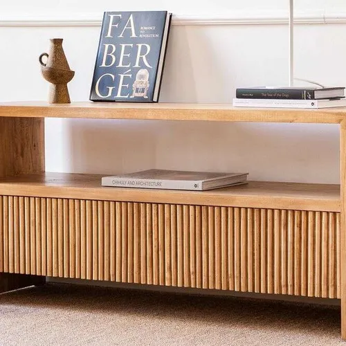 RACK STUDIO NATURAL- 1.40 MTS en Madera natural - Muebles para TV, Uruguay | La Iberica