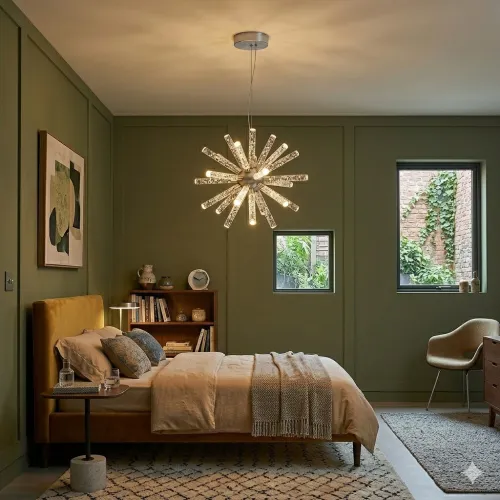 Colgante Led esfera 18 luces 50W Dimerizable en Plateado - Lámparas colgantes, Uruguay | Iluminica