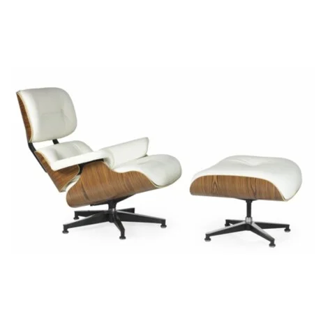 Butaca diseño Eames Lounge Beige en Blanco - Butacas, banquetas y puffs, Uruguay | La Cueva Muebles, vista 7