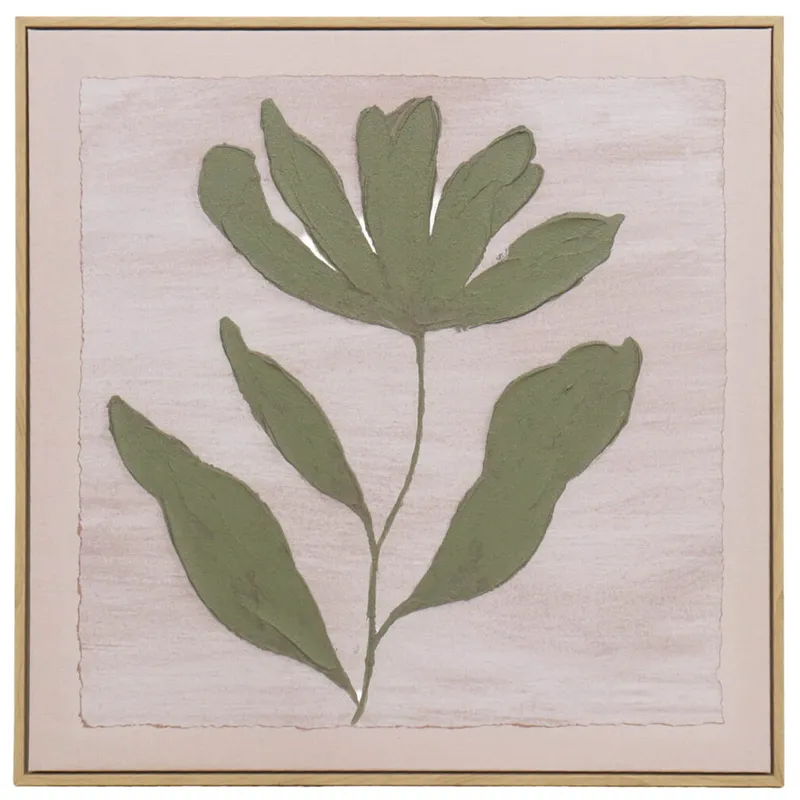 Cuadro Leaf I, 60x60, Verde Papel H1gca250909a en Verde - Decoración de pared, Uruguay | Divino