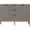 Comoda/Encimera 2P y 3C Mel/Gris Linea Nordica en Madera Maciza - Cómodas, Uruguay | Que Sal Muebleria, vista 6 de 14